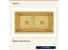 Crauf Vertice 4895 PVD Altın 95×48 cm Evye + Vertice 4050 PVD Altın Batarya 6 Parça Premium Set Crauf Vertice 4895 PVD Altın 95×48 cm Evye + Vertice 4050 PVD Altın Batarya 6 Parça Premium Set