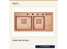 Crauf Lusso 1065 PVD Bakır 100×49 cm Evye + Lusso 4030 PVD Bakır Batarya 5 Parça Premium Set Crauf Lusso 1065 PVD Bakır 100×49 cm Evye + Lusso 4030 PVD Bakır Batarya 5 Parça Premium Set