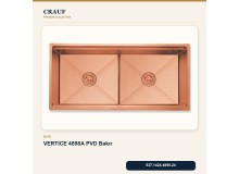 Crauf Vertice 4898A PVD Bakır 98×48 cm Evye + Vertice 4050 PVD Bakır Batarya 6 Parça Premium Set Crauf Vertice 4898A PVD Bakır 98×48 cm Evye + Vertice 4050 PVD Bakır Batarya 6 Parça Premium Set