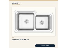 Crauf Lavello 3078 Mat Gri Evye + Pesce 4060 Çelik Batarya 5 Parça Set Crauf Lavello 3078 Mat Gri Evye + Pesce 4060 Çelik Batarya 5 Parça Set