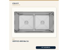 Crauf Vertice 4895 Mat Gri 95×48 cm Evye + Vertice 4050 Çelik (Mat Gri evye için nötr alternatif) Batarya 6 Parça Set Crauf Vertice 4895 Mat Gri 95×48 cm Evye + Vertice 4050 Çelik (Mat Gri evye için nötr alternatif) Batarya 6 Parça Set