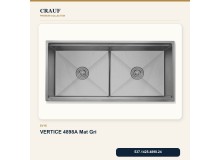 Crauf Vertice 4898A Mat Gri 98×48 cm Evye + Vertice 4050 Çelik (Mat Gri evye için nötr alternatif) Batarya 6 Parça Set Crauf Vertice 4898A Mat Gri 98×48 cm Evye + Vertice 4050 Çelik (Mat Gri evye için nötr alternatif) Batarya 6 Parça Set