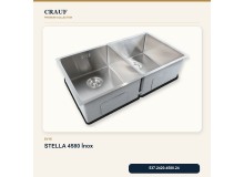 Crauf Stella 4580 İnox 80×45 cm Evye + Pesce 4060 Çelik Batarya 6 Parça Premium Set Crauf Stella 4580 İnox 80×45 cm Evye + Pesce 4060 Çelik Batarya 6 Parça Premium Set