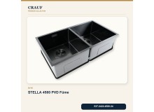 Crauf Stella 4580 PVD Füme 80×45 cm Evye + Pesce 4060 PVD Füme Batarya 6 Parça Premium Set Crauf Stella 4580 PVD Füme 80×45 cm Evye + Pesce 4060 PVD Füme Batarya 6 Parça Premium Set