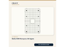Crauf Stella 4449 PVD Füme 49×44 cm Evye + Pesce 4060 PVD Füme Batarya 6 Parça Premium Set Crauf Stella 4449 PVD Füme 49×44 cm Evye + Pesce 4060 PVD Füme Batarya 6 Parça Premium Set