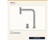 Crauf Lusso 1080 İnox 118×50 cm Evye + Lusso 4030 Çelik Batarya 5 Parça Premium Set Crauf Lusso 1080 İnox 118×50 cm Evye + Lusso 4030 Çelik Batarya 5 Parça Premium Set