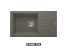 Sağ Damlalıklı 76x43,5 cm Gri Granit Mutfak Evyesi RealStone Assos 76 XL P010 Sağ Damlalıklı 76x43,5 cm Gri Granit Mutfak Evyesi RealStone Assos 76 XL P010