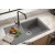Sol Damlalıklı 76x43,5 cm Gri Granit Mutfak Evyesi RealStone Assos 76 XL P010