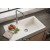 Sol Damlalıklı 76x43,5 cm Beyaz Granit Mutfak Evyesi RealStone Assos 76 XL P010