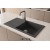 Sol Damlalıklı 86x43,5 cm Antrasit Granit Mutfak Evyesi RealStone Assos 86 XL P011