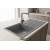 Sağ Damlalıklı 100x50 cm Gri Granit Mutfak Evyesi RealStone Efes 100 P012