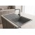 Sol Damlalıklı 100x50 cm Gri Granit Mutfak Evyesi RealStone Efes 100 P012