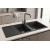 Sol Damlalıklı 116x50 cm Antrasit Granit Mutfak Evyesi RealStone Esila P021