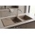 Sol Damlalıklı 116x50 cm Cappuccino Granit Mutfak Evyesi RealStone Esila P021