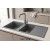 Sağ Damlalıklı 116x50 cm Gri Granit Mutfak Evyesi RealStone Esila P021
