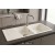 Sol Damlalıklı 116x50 cm Beyaz Granit Mutfak Evyesi RealStone Esila P021