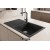 Sol Damlalıklı 86x50 cm Antrasit Granit Mutfak Evyesi RealStone Laodikya 86 XL P014