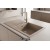 Sol Damlalıklı 86x50 cm Cappuccino Granit Mutfak Evyesi RealStone Laodikya 86 XL P014