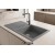 Sol Damlalıklı 86x50 cm Gri Granit Mutfak Evyesi RealStone Laodikya 86 XL P014