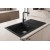 Sağ Damlalıklı 86x50 cm Siyah Granit Mutfak Evyesi RealStone Laodikya 86 XL P014
