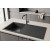 Sağ Damlalıklı 100x50 cm Antrasit Granit Mutfak Evyesi RealStone Laodikya 100 XL P015