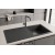 Sol Damlalıklı 100x50 cm Antrasit Granit Mutfak Evyesi RealStone Laodikya 100 XL P015