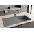 Sol Damlalıklı 100x50 cm Gri Granit Mutfak Evyesi RealStone Laodikya 100 XL P015