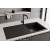 Sol Damlalıklı 100x50 cm Siyah Granit Mutfak Evyesi RealStone Laodikya 100 XL P015