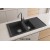 Sağ Damlalıklı 100x50 cm Antrasit Granit Mutfak Evyesi RealStone Salda 100 P013