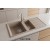 Sağ Damlalıklı 100x50 cm Cappuccino Granit Mutfak Evyesi RealStone Salda 100 P013