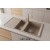 Sol Damlalıklı 100x50 cm Cappuccino Granit Mutfak Evyesi RealStone Salda 100 P013