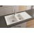 Sağ Damlalıklı 100x50 cm Beyaz Granit Mutfak Evyesi RealStone Salda 100 P013