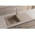 Sağ Damlalıklı 86x50 cm Cappuccino Granit Mutfak Evyesi RealStone Troya 86 P004