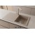 Sol Damlalıklı 86x50 cm Cappuccino Granit Mutfak Evyesi RealStone Troya 86 P004
