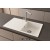 Sol Damlalıklı 86x50 cm Beyaz Granit Mutfak Evyesi RealStone Troya 86 P004