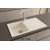 Sağ Damlalıklı 86x50 cm Krem Granit Mutfak Evyesi RealStone Troya 86 P004