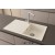 Sol Damlalıklı 86x50 cm Krem Granit Mutfak Evyesi RealStone Troya 86 P004