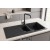 Sol Damlalıklı 100x50 cm Antrasit Granit Mutfak Evyesi RealStone Troya 100 P005