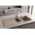 Sol Damlalıklı 100x50 cm Cappuccino Granit Mutfak Evyesi RealStone Troya 100 P005