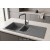 Sağ Damlalıklı 100x50 cm Gri Granit Mutfak Evyesi RealStone Troya 100 P005