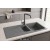 Sol Damlalıklı 100x50 cm Gri Granit Mutfak Evyesi RealStone Troya 100 P005