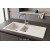 Sağ Damlalıklı 100x50 cm Beyaz Granit Mutfak Evyesi RealStone Troya 100 P005