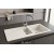Sol Damlalıklı 100x50 cm Beyaz Granit Mutfak Evyesi RealStone Troya 100 P005