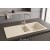Sol Damlalıklı 100x50 cm Krem Granit Mutfak Evyesi RealStone Troya 100 P005