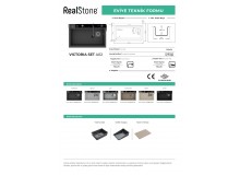 RealStone Victoria Set A02 Siyah Akıllı Granit Mutfak Evyesi 75,5 x 47 cm RealStone Victoria Set A02 Siyah Akıllı Granit Mutfak Evyesi 75,5 x 47 cm