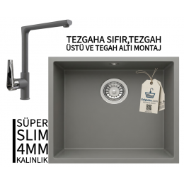 RealStone Steep 50 Gri Granit Evye & Vesta Gri Uyumlu Batarya Seti