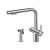 Crauf Batarya Lusso 4040 Arıtmalı Mutfak Bataryası - Harici El Duşlu (Side Spray) Set - Platinum Satin (İnox)