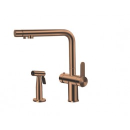 Crauf Batarya Lusso 4040 Arıtmalı Mutfak Bataryası - Harici El Duşlu (Side Spray) Set - Royal Bronze (Bakır)