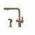 Crauf Batarya Lusso 4040 Arıtmalı Mutfak Bataryası - Harici El Duşlu (Side Spray) Set - Royal Bronze (Bakır)