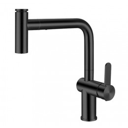 Crauf Batarya Lusso 4035 Spiralli Mutfak Bataryası - Gövdeden Kumandalı Modern Tasarım - Dark Graphite (Füme)